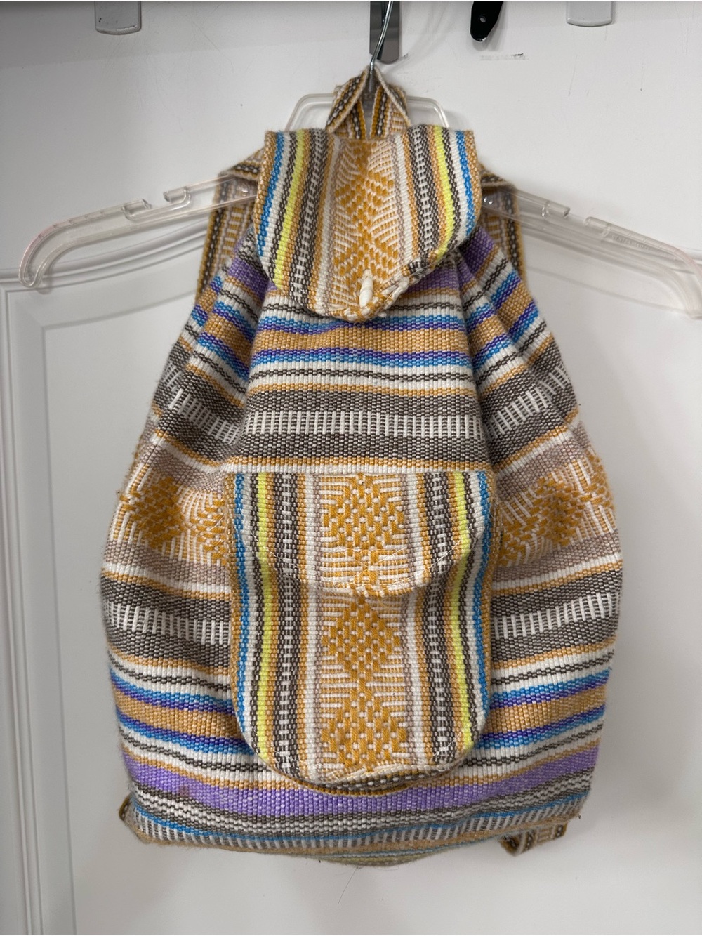 Woven Striped Multi-Color Women’s Backpack